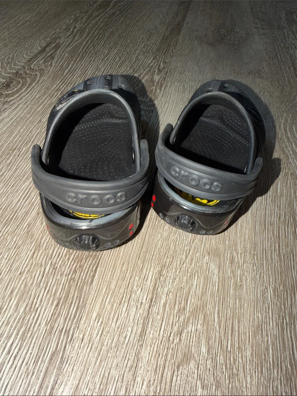 CROCS Kids Black Clog Sandals with Batman Logo little boys toddlers 9